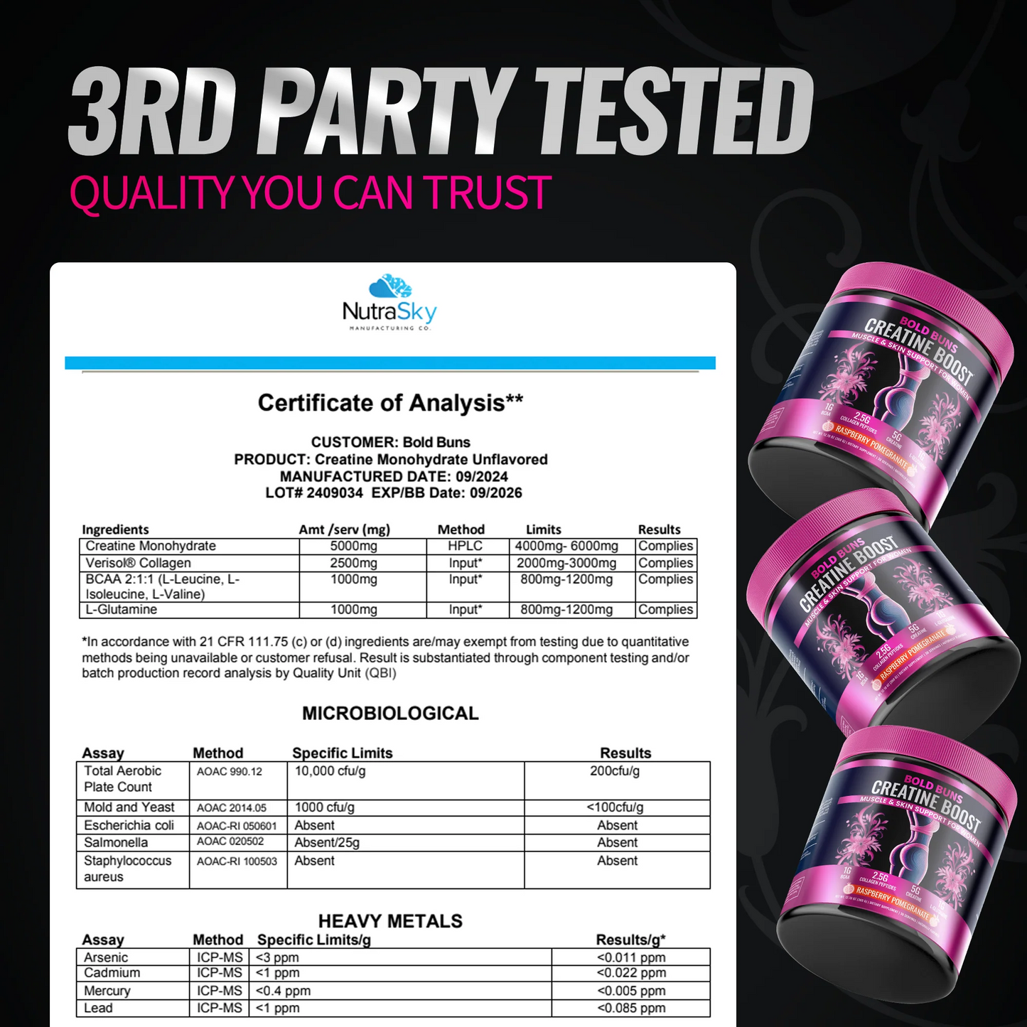 Bold Buns Creatine for Women